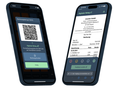 Digitaler Beleg inkl. Gästebewertung