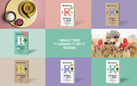 Various types of rice in organic and Fairtrade quality